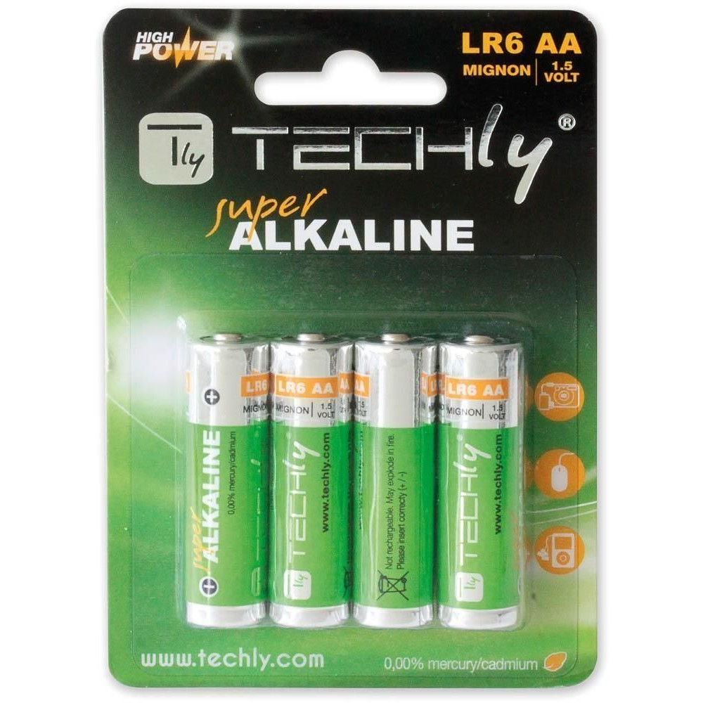 Techly LR06 AA 1.5V Engangsbatteri Alkaline