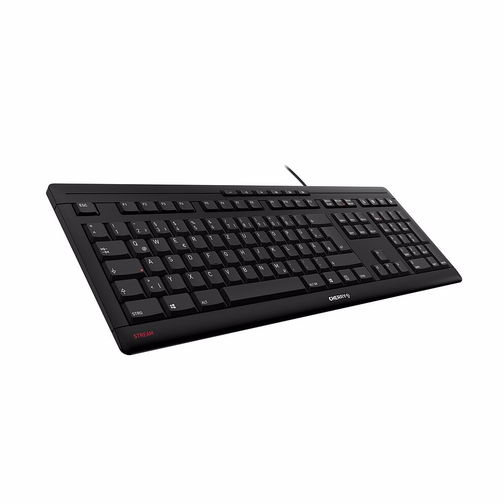 CHERRY STREAM tastatur Hjemme/kontor USB QWERTY Portugisisk Sort, Grå