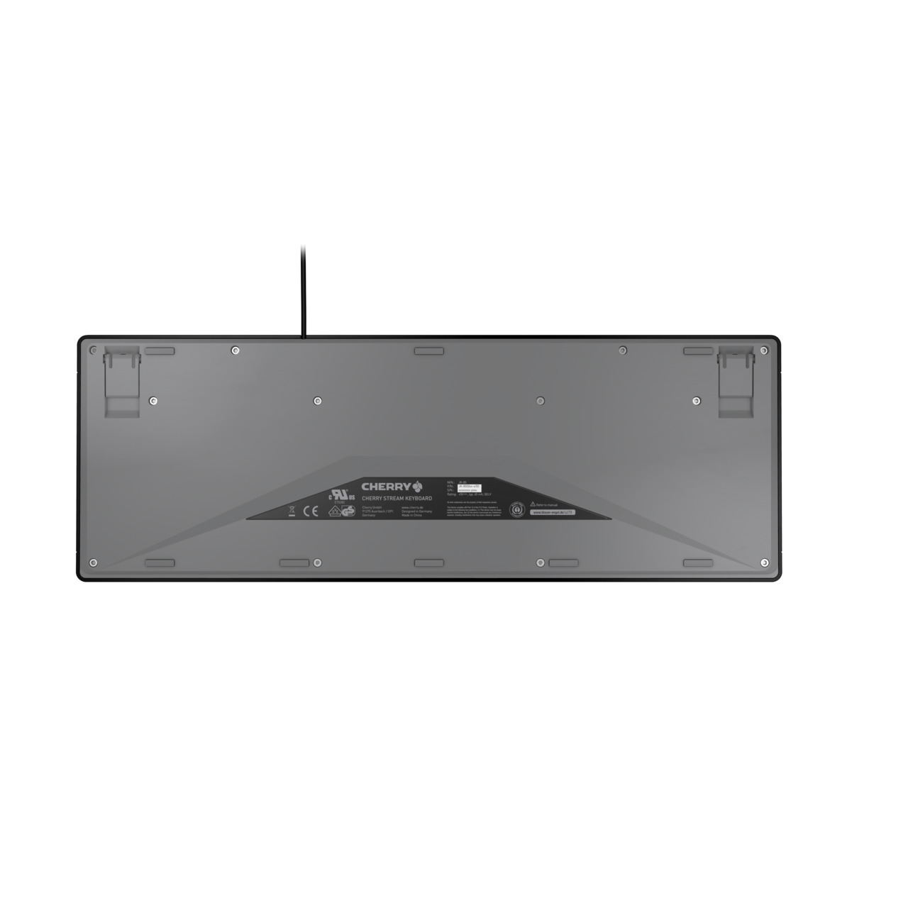 CHERRY STREAM tastatur Hjemme/kontor USB QWERTY Portugisisk Sort, Grå