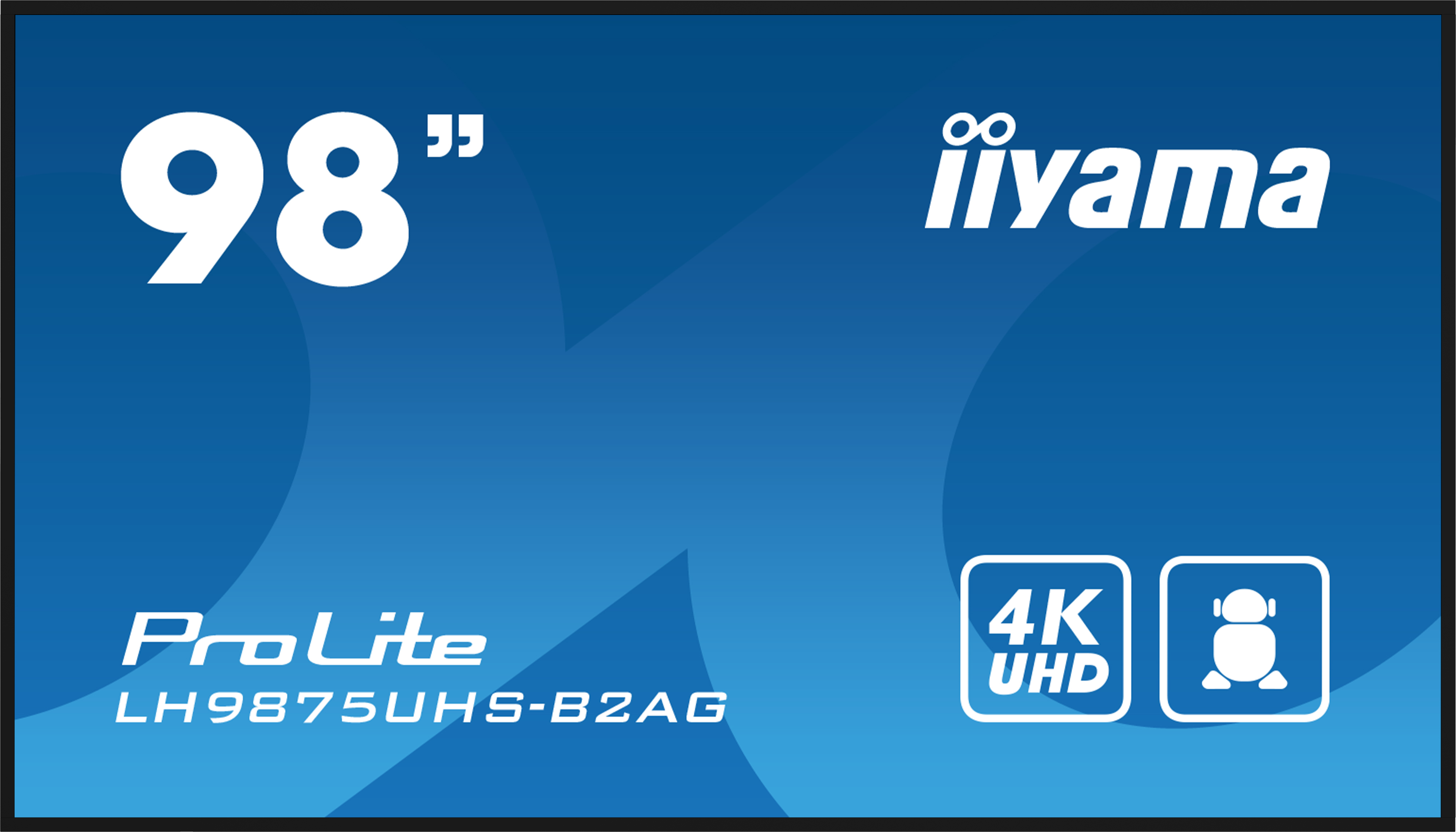 iiyama LH9875UHS-B2AG skilte display Digital fladpaneldisplay 2,48 m (97.5") LED Wi-Fi 500 cd/m² 4K Ultra HD Sort Indbygget processer Android 11 24/7