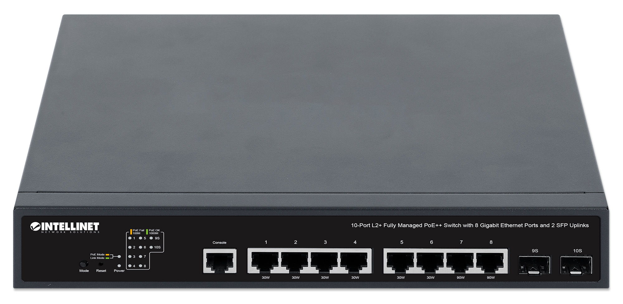 Intellinet 562003 netværksswitch Administreret L2+/L3 Gigabit Ethernet (10/100/1000) Strøm over Ethernet (PoE) 1U Sort