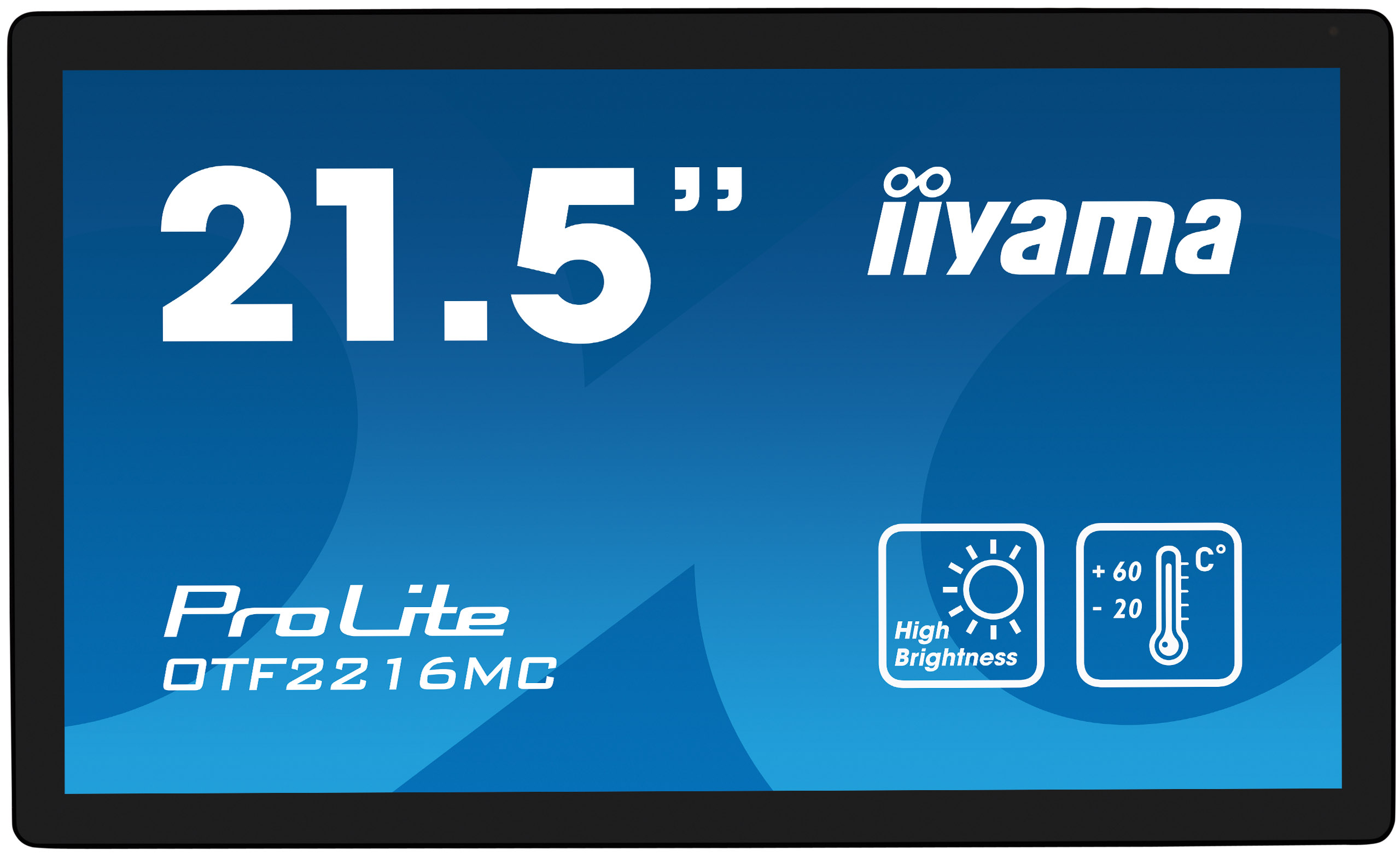 iiyama OTF2216MC-B1 skilte display Digital fladpaneldisplay 55,9 cm (22") LCD 1100 cd/m² Fuld HD Sort Berøringsskærm