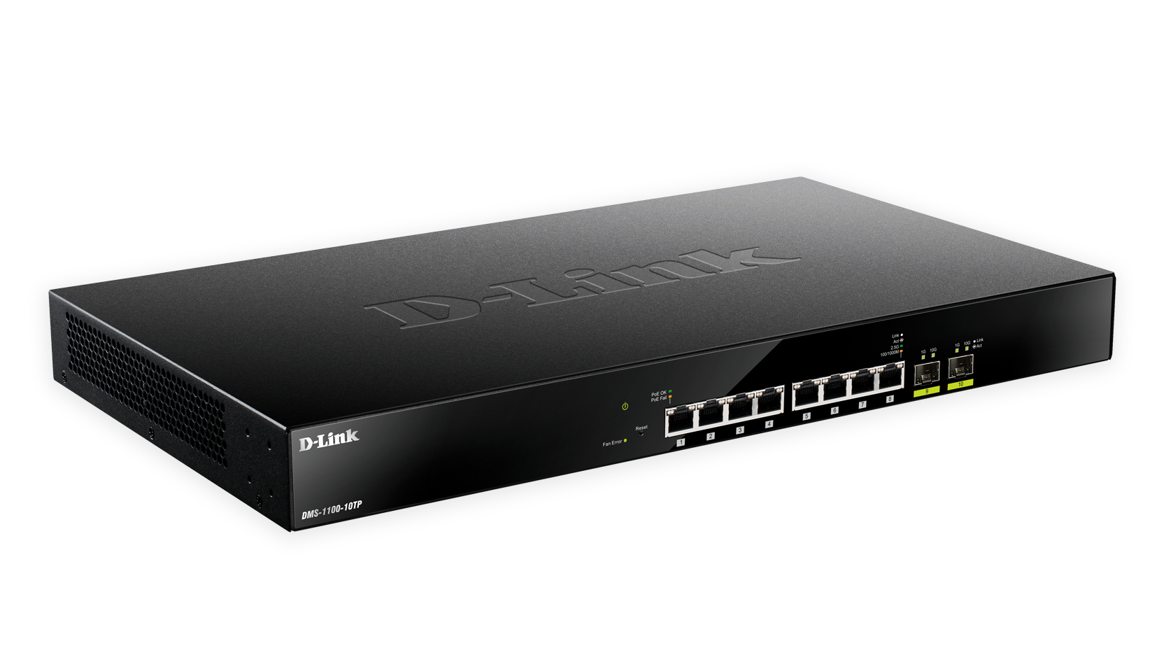 D-Link DMS-1100-10TP netværksswitch Administreret L2 2.5G Ethernet (100/1000/2500) Strøm over Ethernet (PoE) 1U Sort