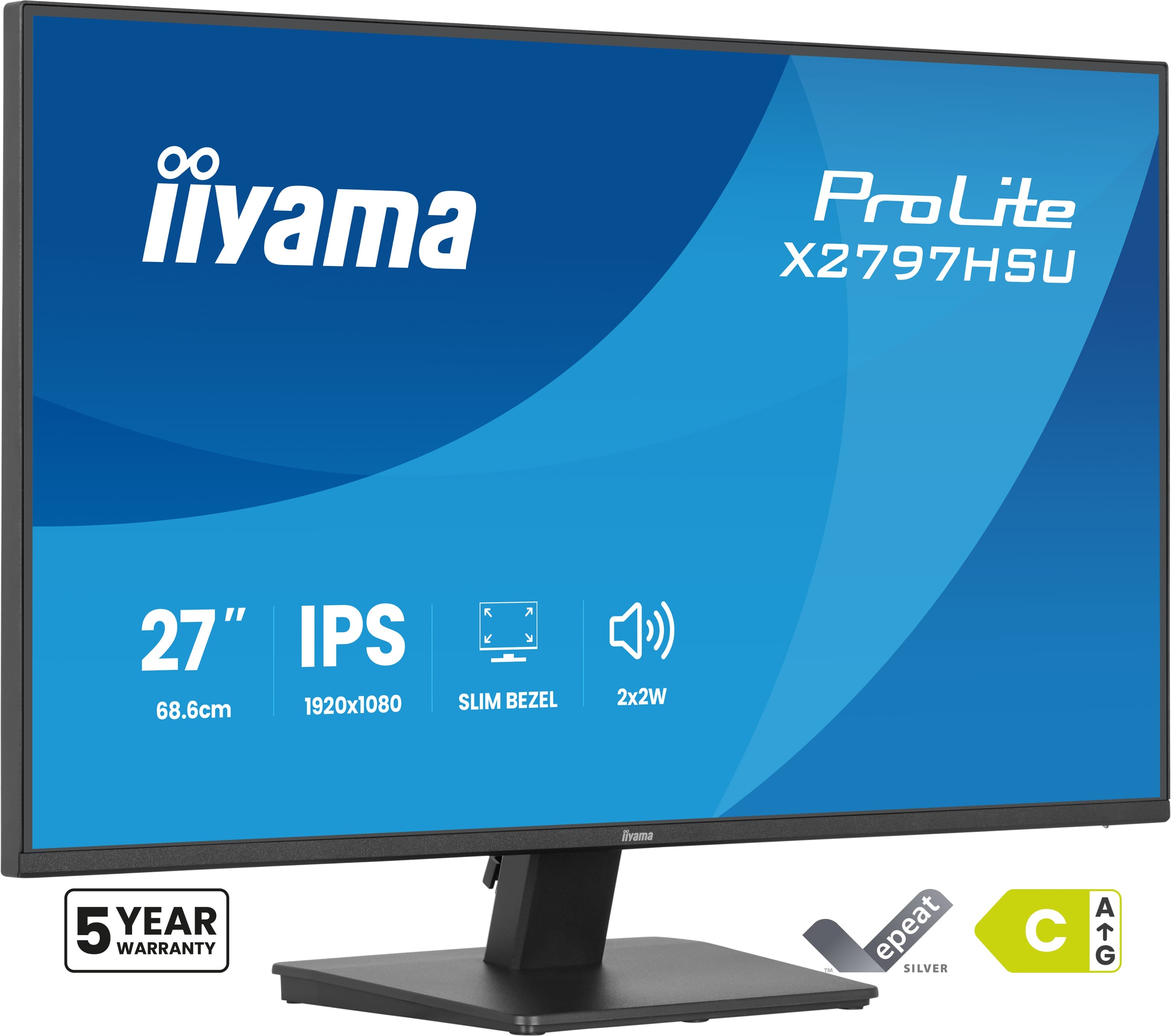 iiyama ProLite X2797HSU-B1 computerskærm 68,6 cm (27") 1920 x 1080 pixel Fuld HD LED Sort