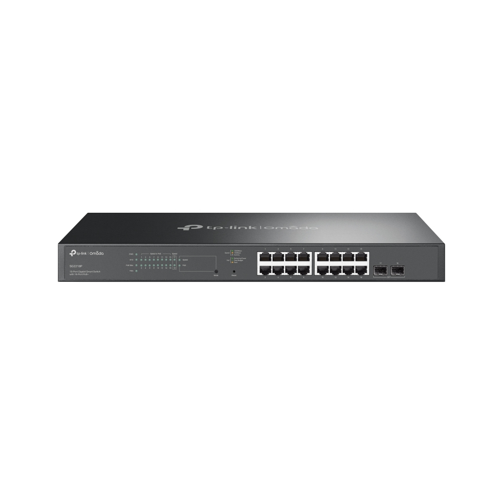 TP-Link Omada SG2218P netværksswitch Administreret L2/L2+ Gigabit Ethernet (10/100/1000) Strøm over Ethernet (PoE) 1U Sort