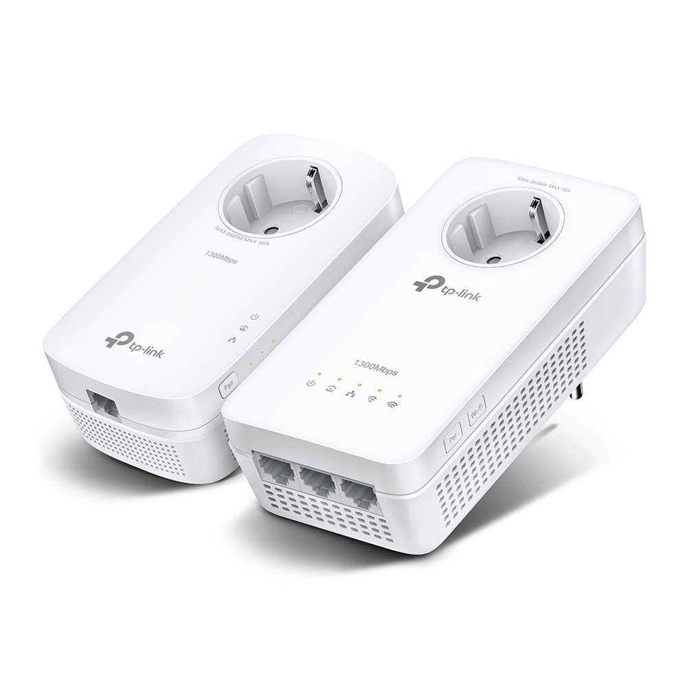 TP-Link TL-WPA1300P KIT 1300 Mbit/s Ethernet LAN Wi-Fi Hvid 2 stk
