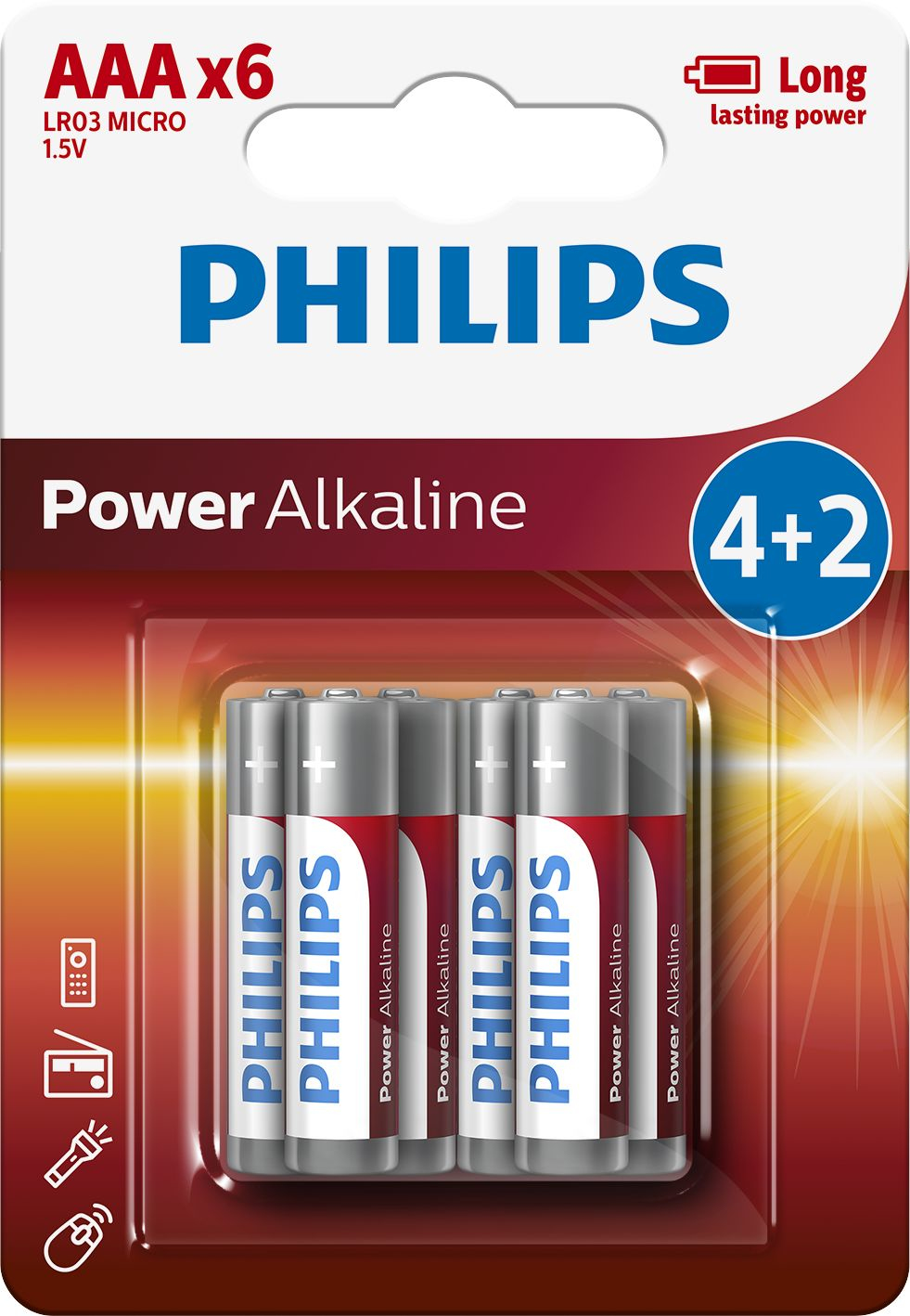 Philips Power Alkaline LR03P6BP/10