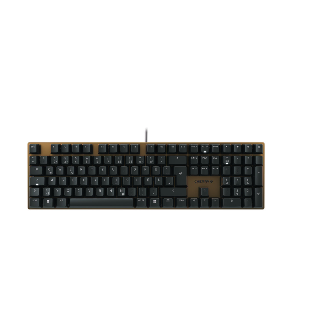 CHERRY KC 200 MX tastatur Universel USB QWERTZ Tysk Sort, Bronze