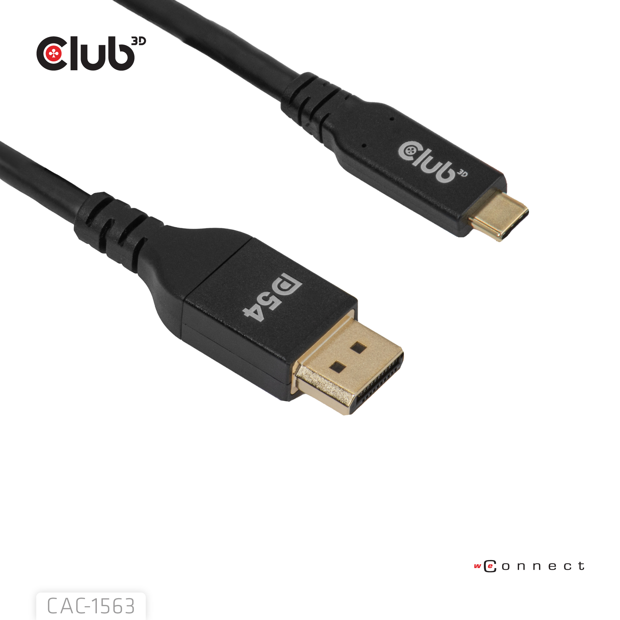 CLUB3D CAC-1563 videokabel adapter 2 m USB Type-C DisplayPort Sort