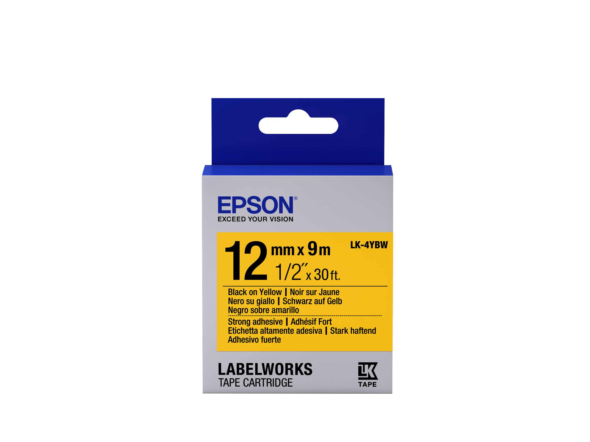 Epson LK-4YBW etiketbånd Sort på gul