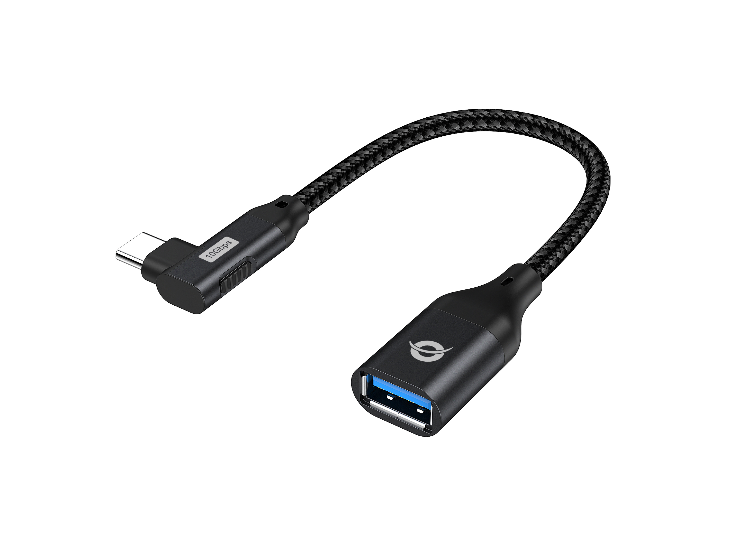 Conceptronic ABBY19B kabel kønsskifter USB-C USB-A Sort