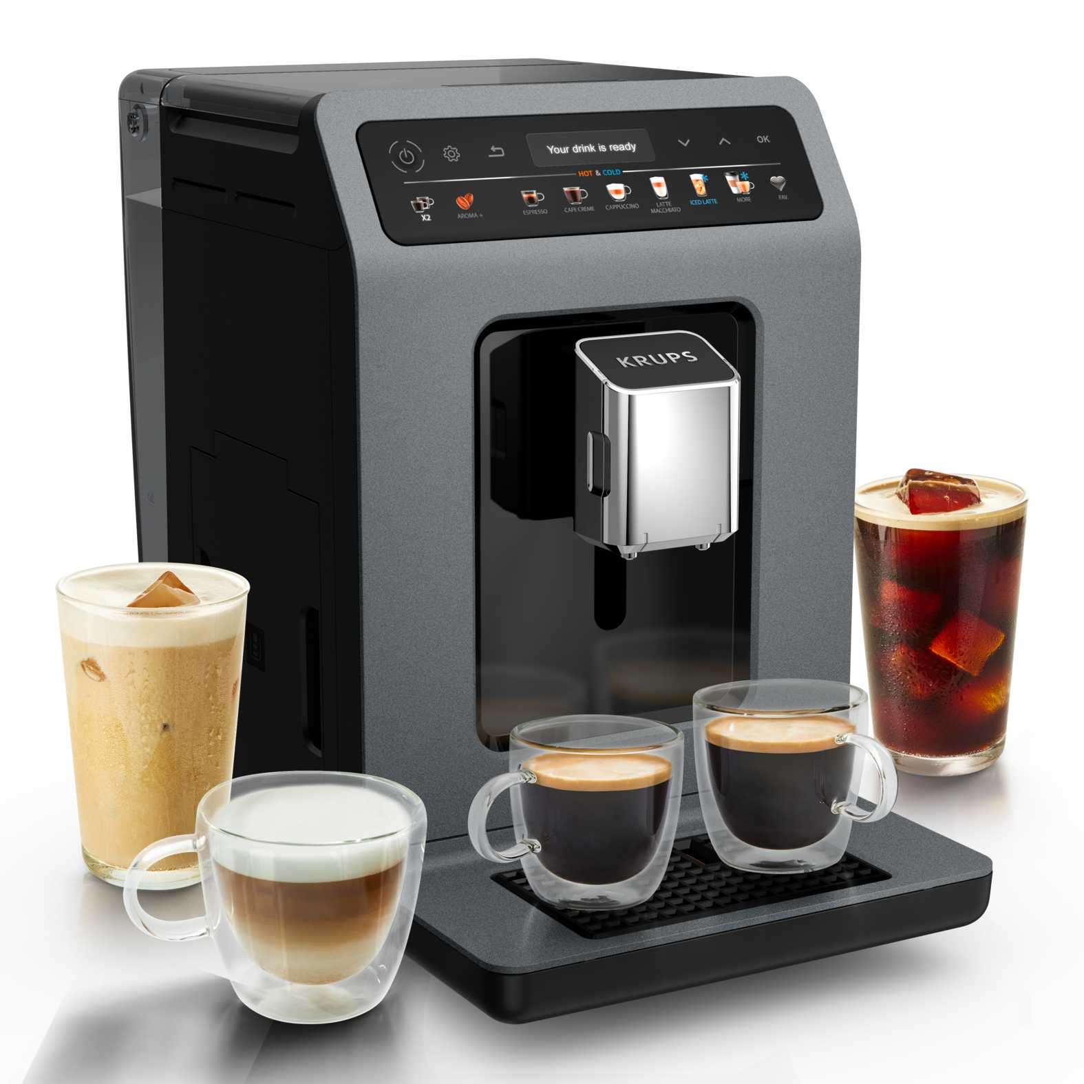 Krups Evidence Hot & Cold EA898GF0 kaffemaskine Fuld-auto Espressomaskine 2,5 L