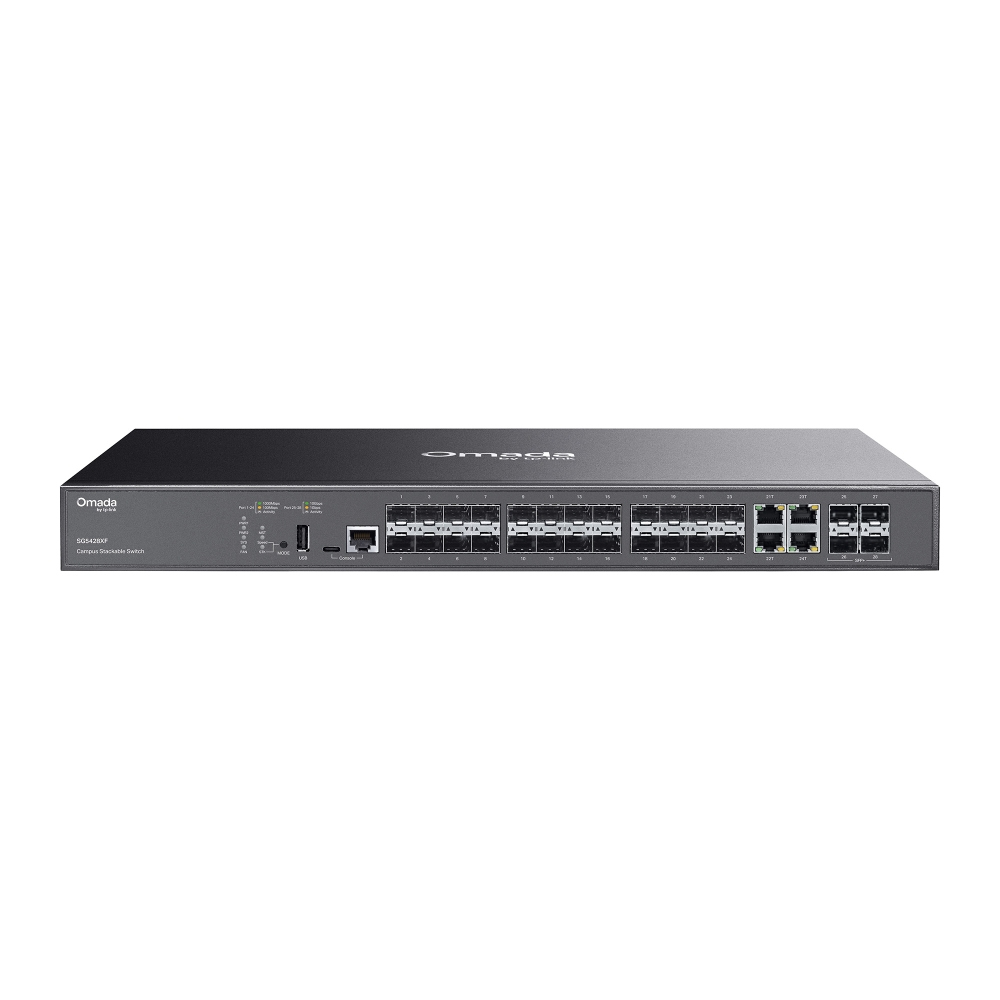 TP-Link SG5428XF netværksswitch Administreret L3 Sort