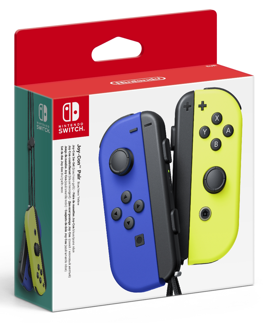 Nintendo Joy-Con Blå, Gul Bluetooth Gamepad Digital Nintendo Switch, Nintendo Switch OLED