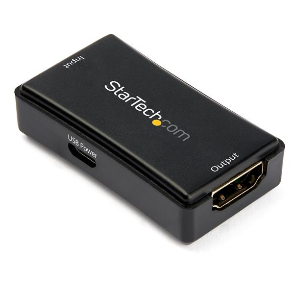 StarTech.com HDBOOST4K2 AV forlænger AV gentager Sort
