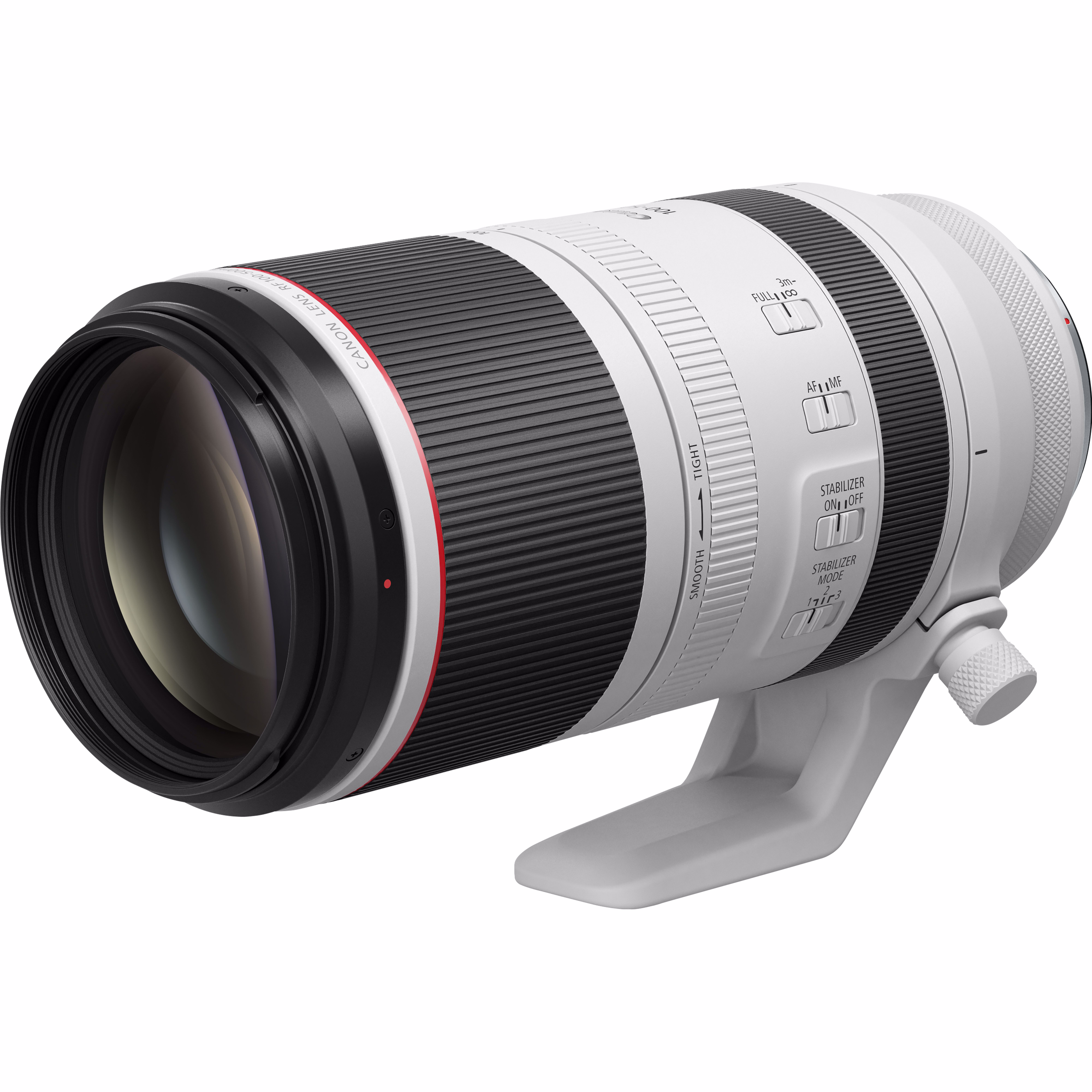 Canon RF 100-500mm F4.5-7.1L IS USM SLR Telefoto zoomobjektiv Sort, Hvid