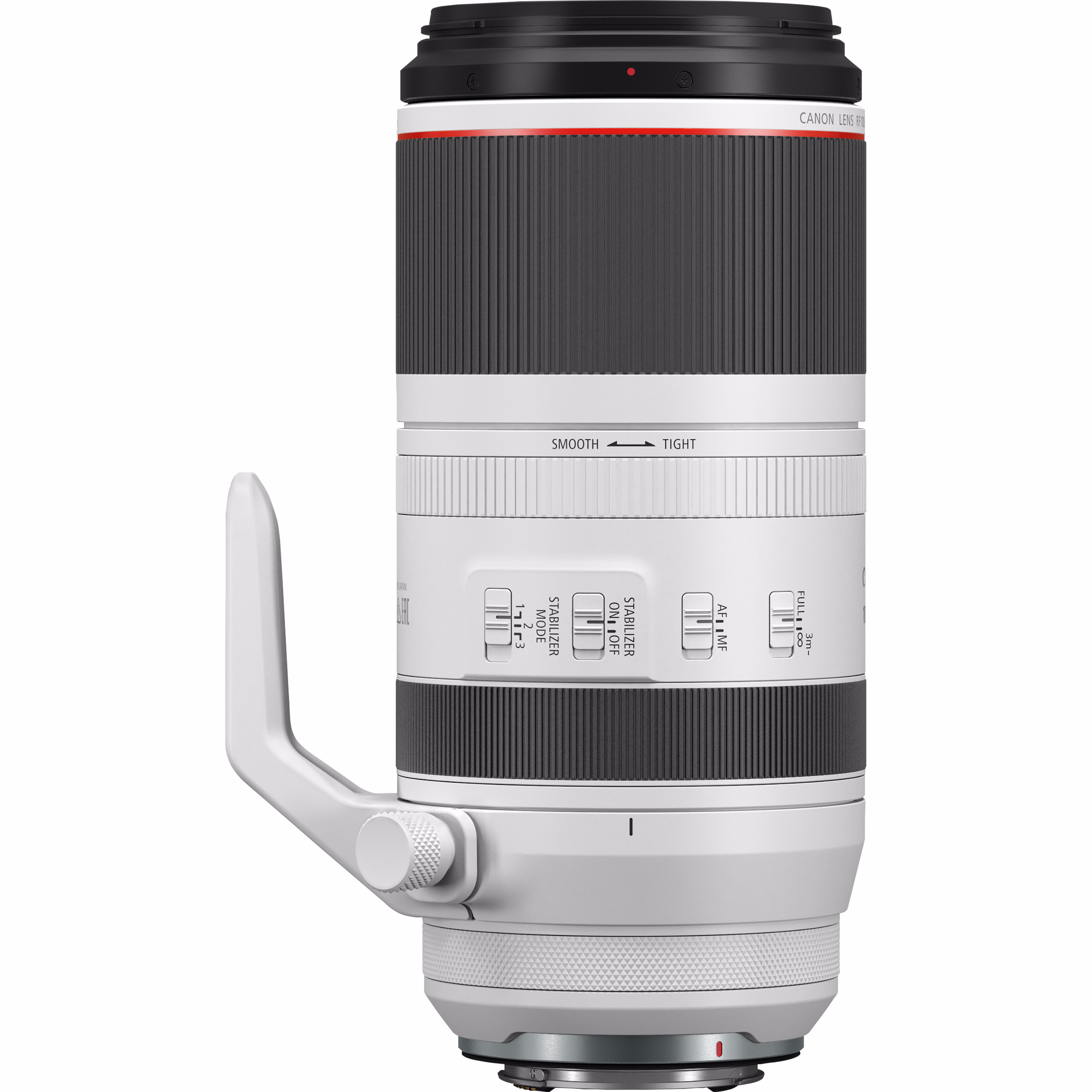 Canon RF 100-500mm F4.5-7.1L IS USM SLR Telefoto zoomobjektiv Sort, Hvid