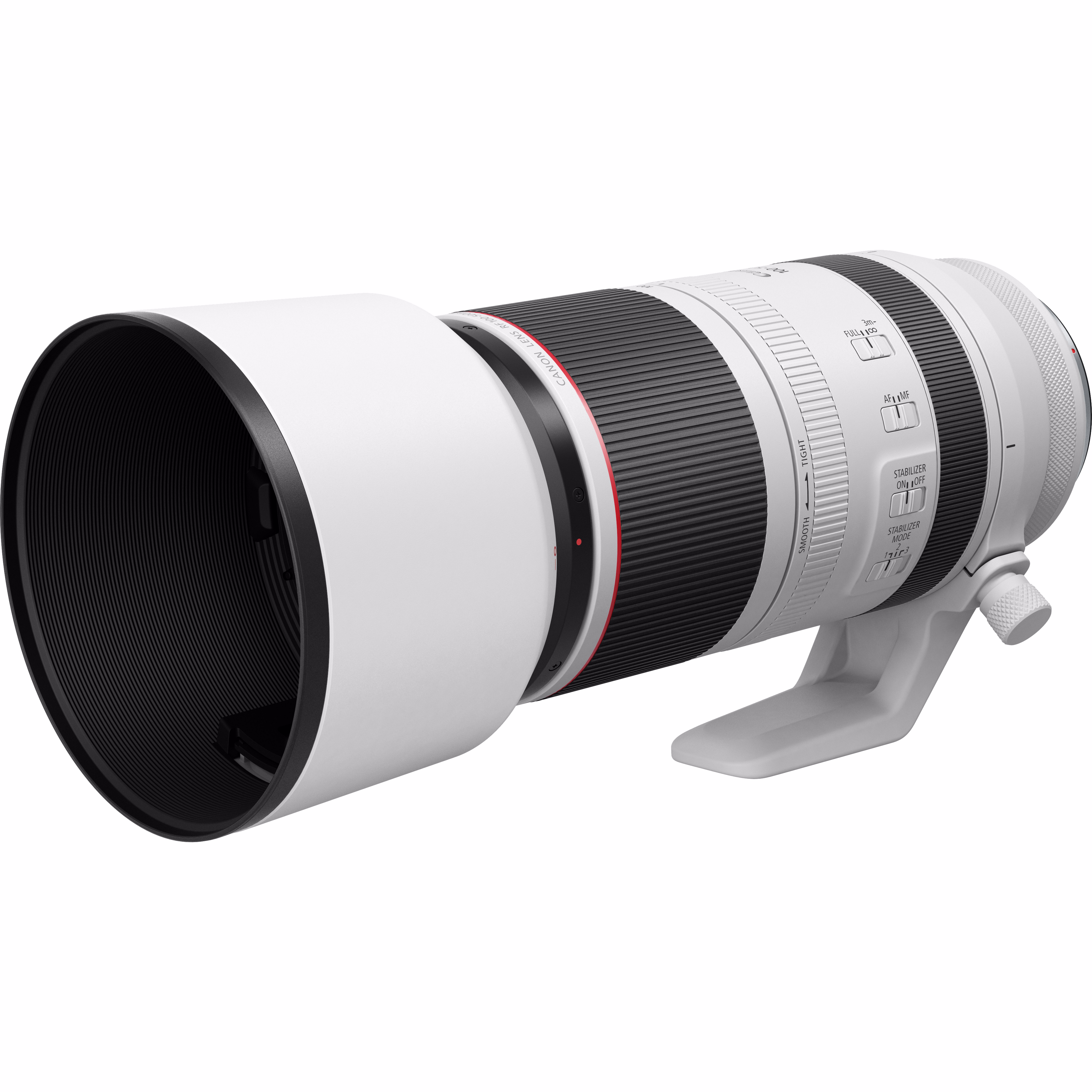 Canon RF 100-500mm F4.5-7.1L IS USM SLR Telefoto zoomobjektiv Sort, Hvid