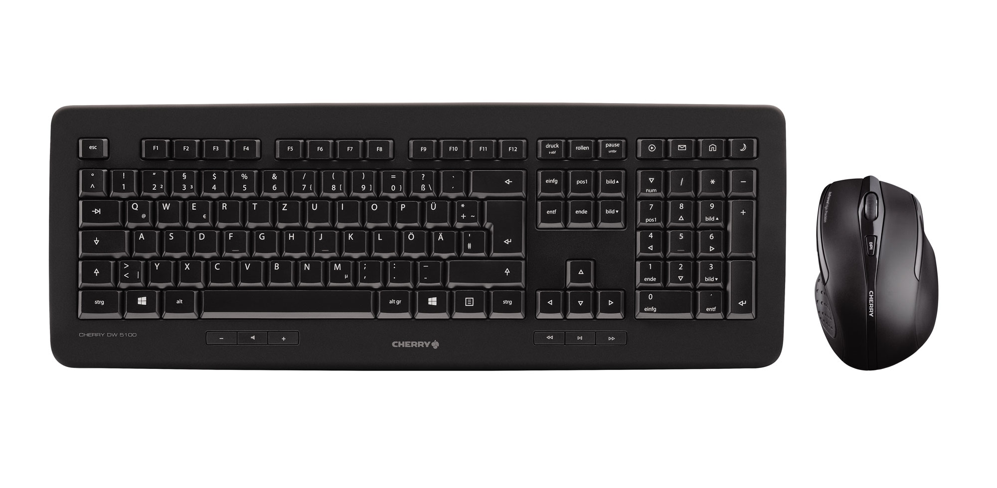 CHERRY DW 5100 tastatur Mus inkluderet Universel RF trådløst AZERTY Belgisk Sort