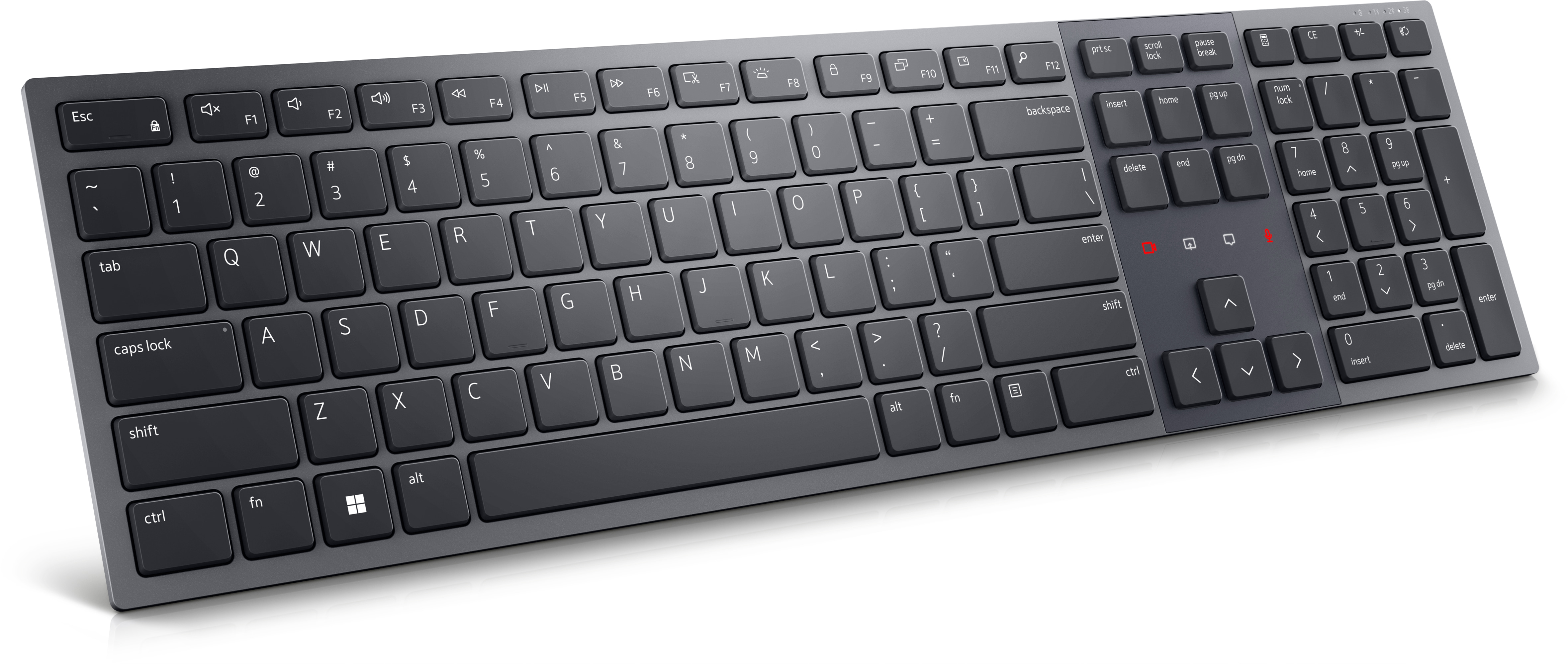 DELL KB900 tastatur Kontor RF trådløs + Bluetooth QWERTY Nordisk Grafit
