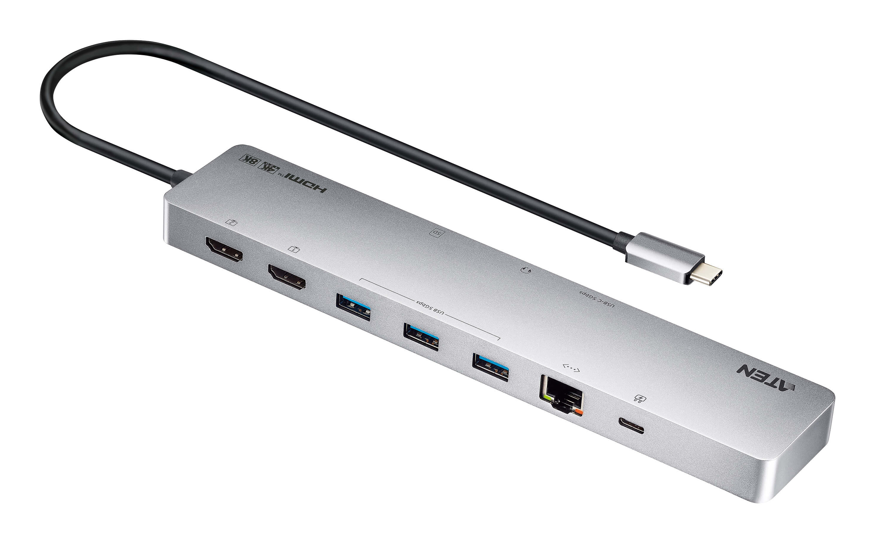 ATEN UH3240 interface hub USB Type-C Sølv