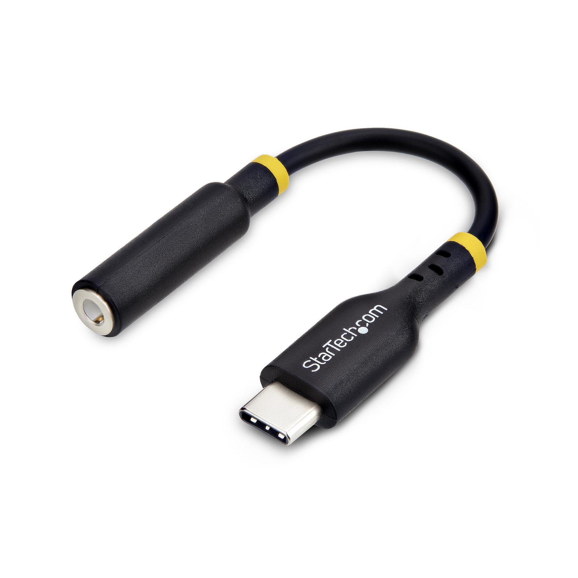 StarTech.com USBCAUDIO2 kabel kønsskifter USB Type-C 2.0 3,5 mm Sort