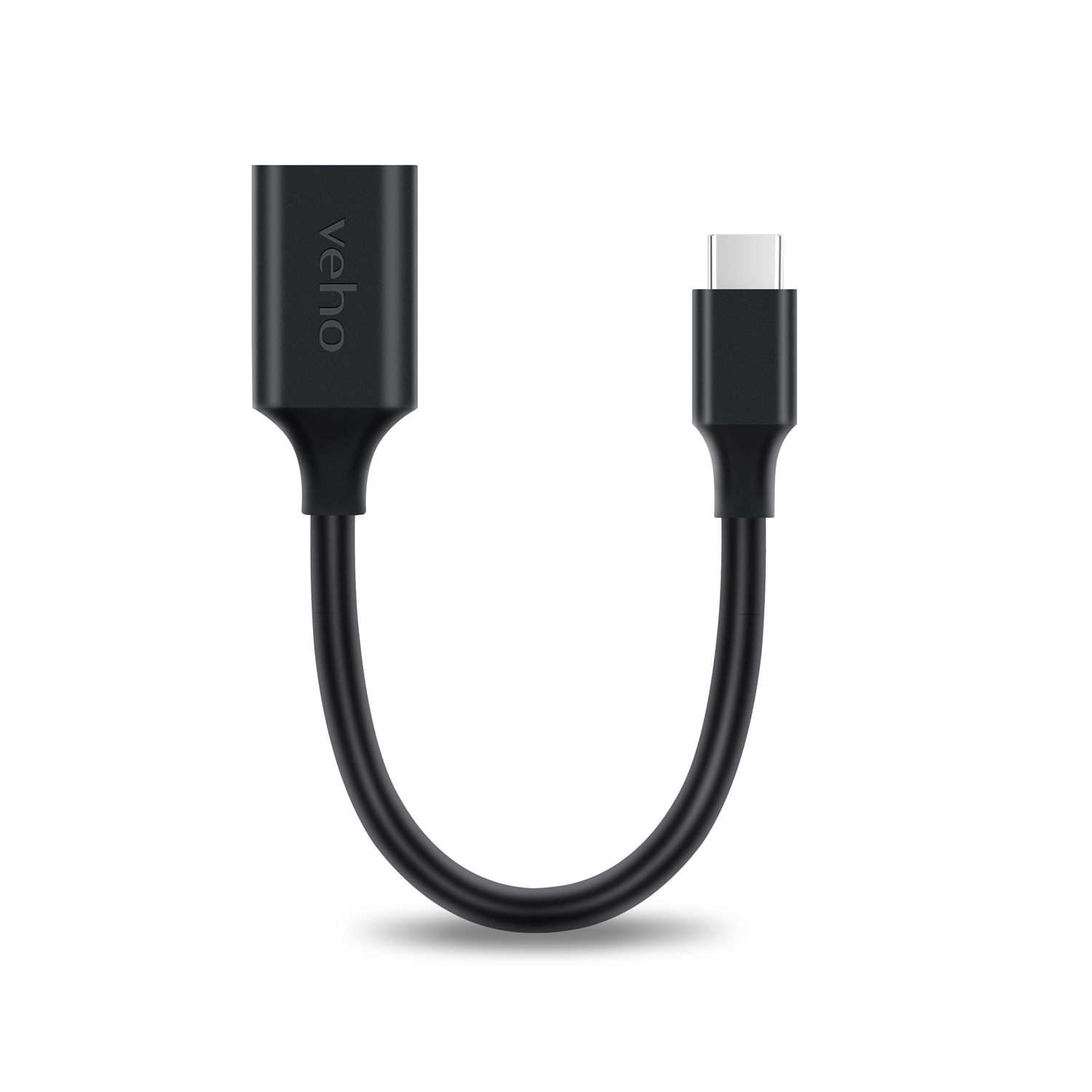 Veho VCL-220-USBCA USB-kabel USB 3.2 Gen 1 (3.1 Gen 1) 0,15 m USB C USB A Sort