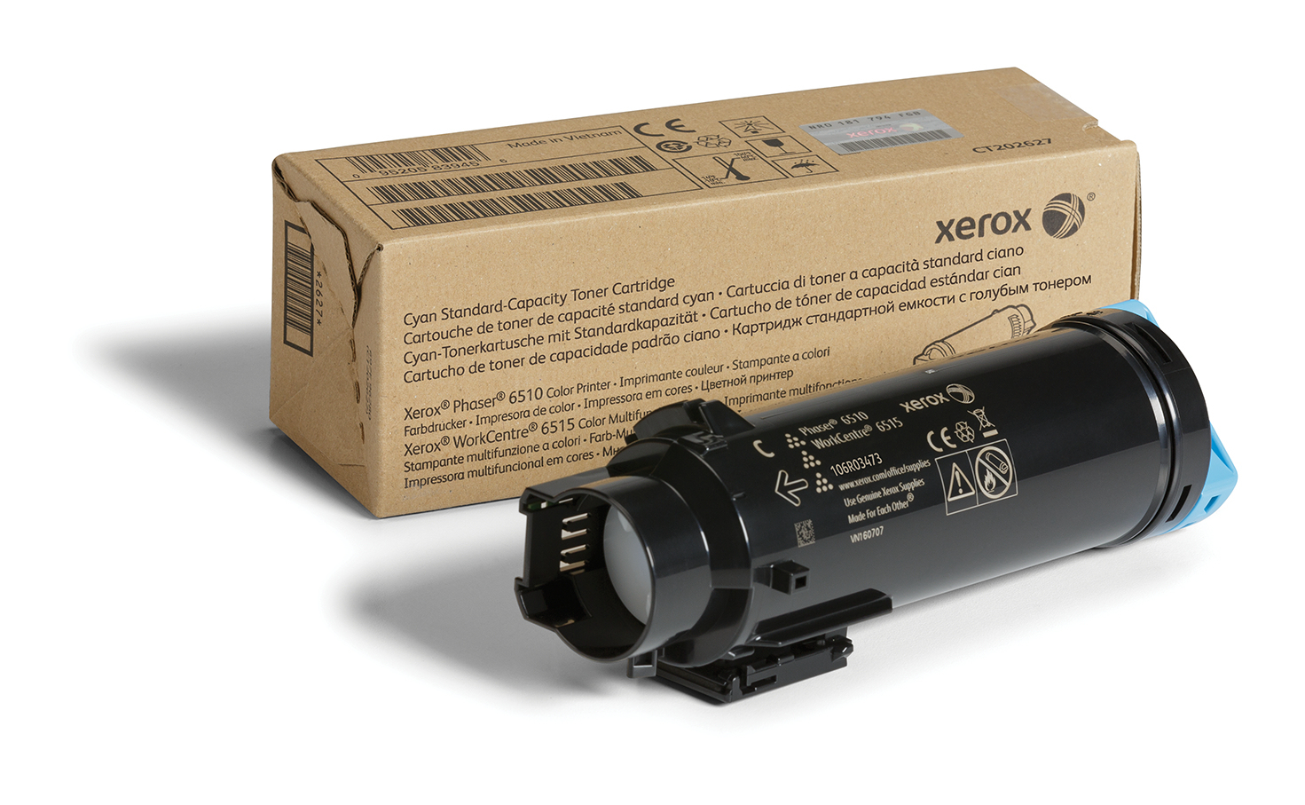 Xerox Phaser 6510 / WorkCentre 6515 Cyan tonerpatron m/standardkapacitet, (1000 sider)