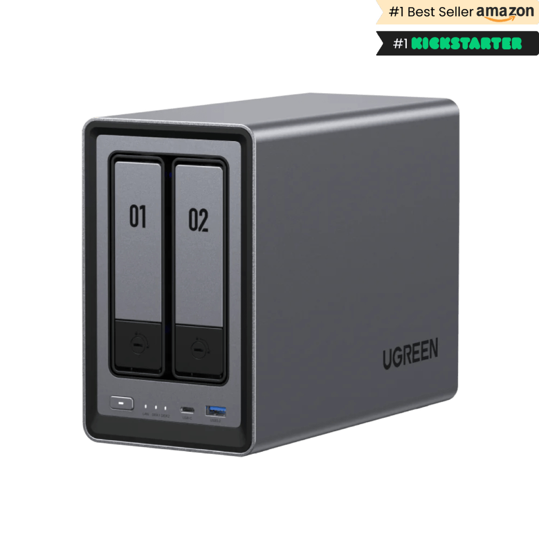 Ugreen NASync DXP2800 NAS System 2-Bay Kompakt Intel® N N100 8 GB DDR5 0 TB UGOS Pro Sort