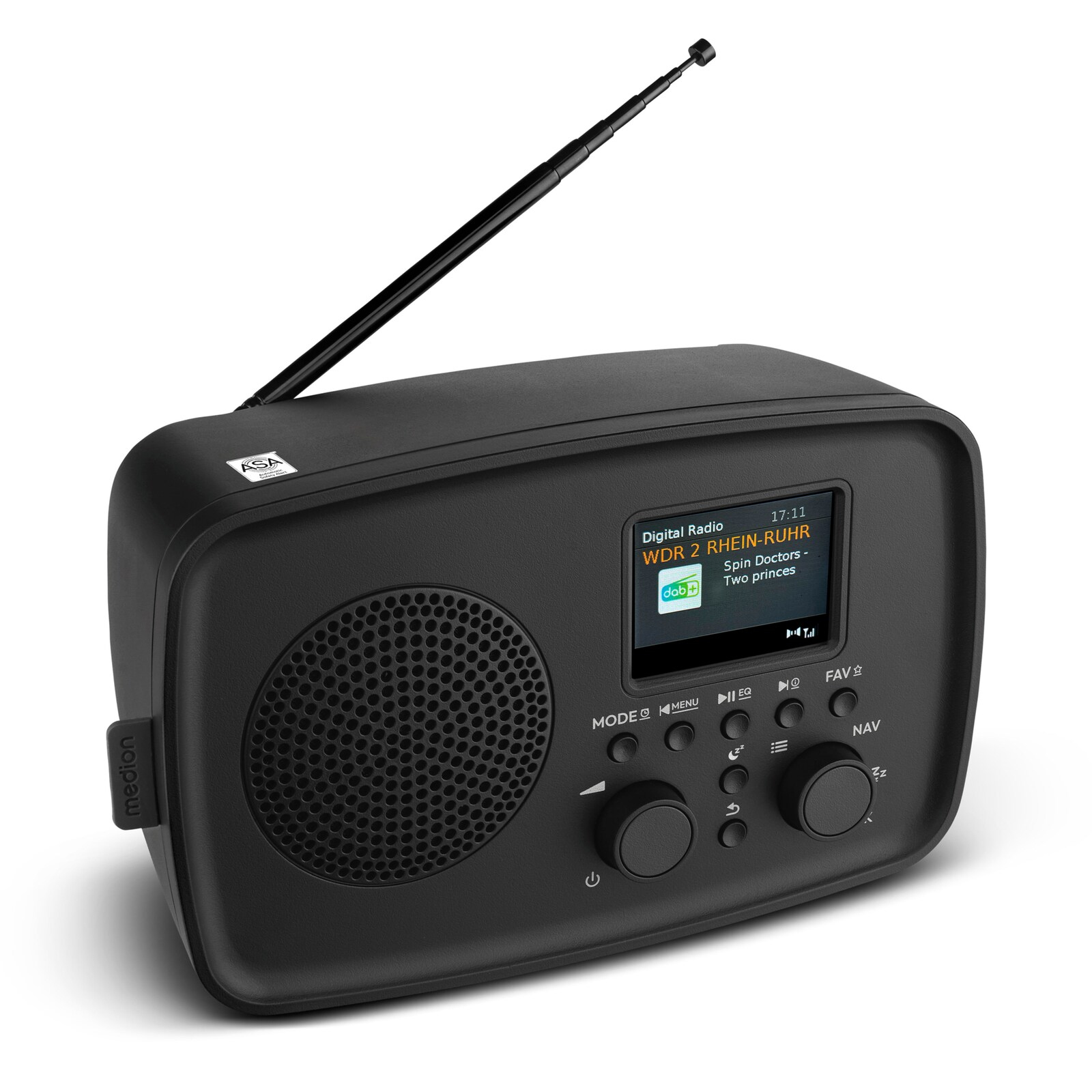 MEDION LIFE DRE-1 Personligt Analog & digital Sort