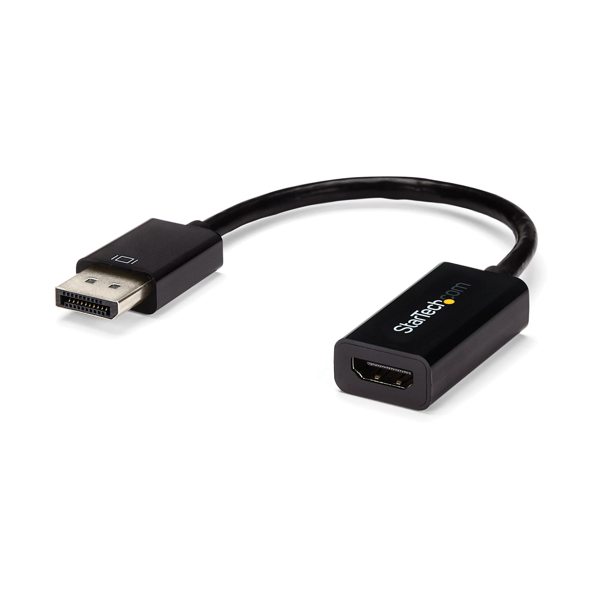 StarTech.com DP2HD4KS videokabel adapter 0,15 m DisplayPort HDMI Type A (Standard) Sort