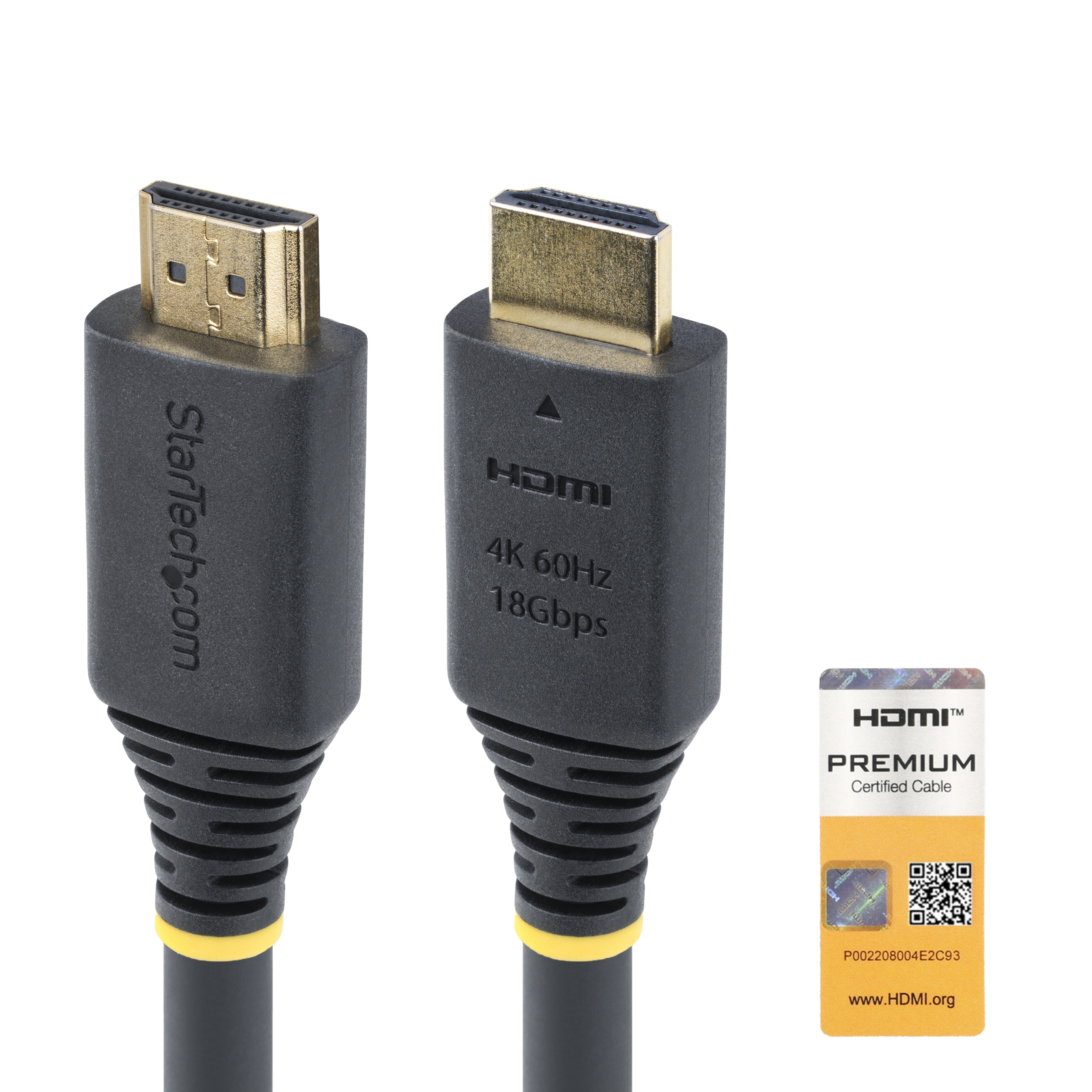 StarTech.com HDMI2-CABLE-4K60-15M HDMI-kabel HDMI Type A (Standard) Sort