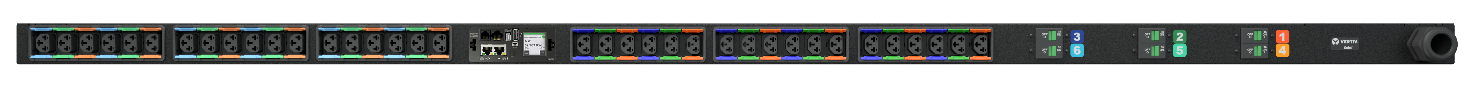Vertiv Geist VP4G30AF strømforsyningsenhed (PDU) 36 AC stikkontakt(er) 0U Sort