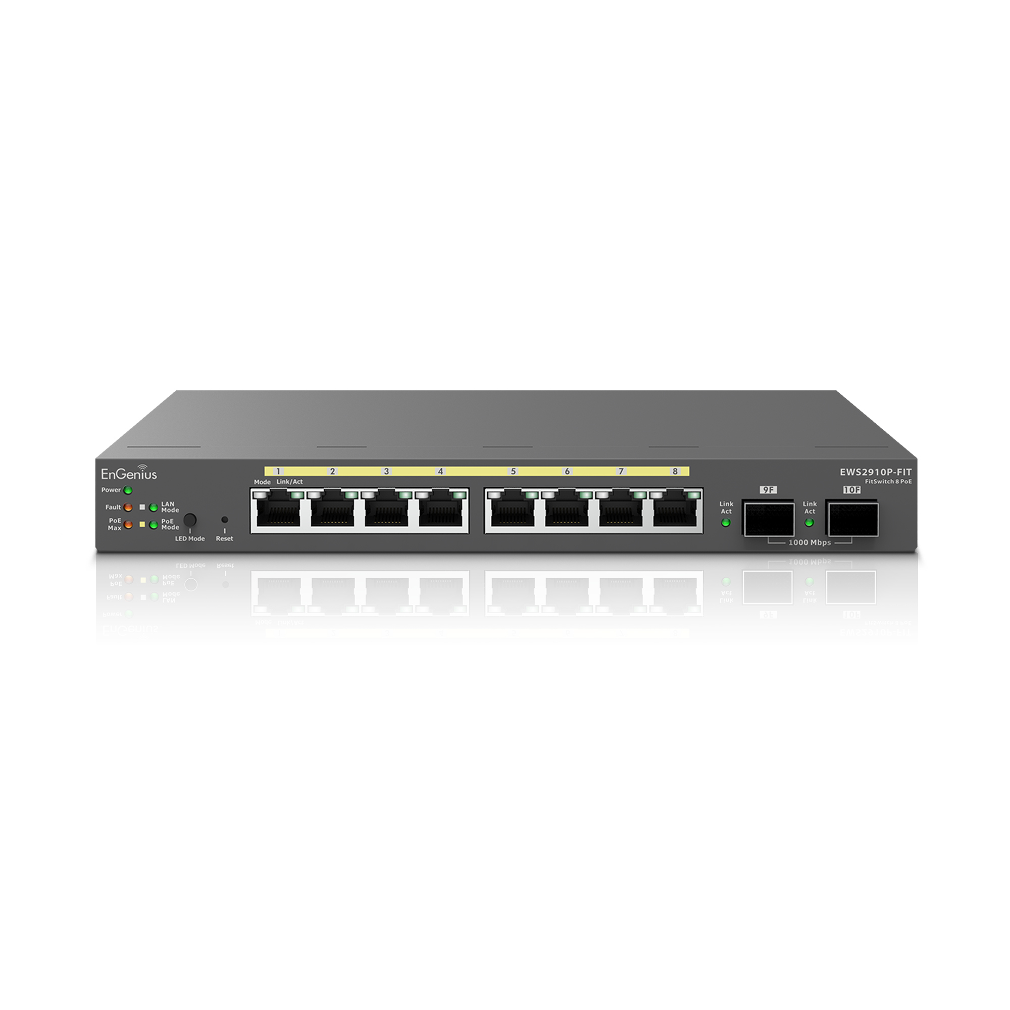EnGenius EWS2910P-FIT netværksswitch Administreret L2+ Gigabit Ethernet (10/100/1000) Strøm over Ethernet (PoE) Sort