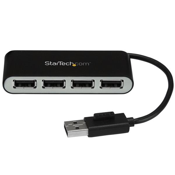 StarTech.com ST4200MINI2 interface hub USB 2.0 480 Mbit/s Sort, Sølv