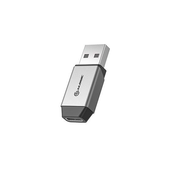 ALOGIC ULACMN-SGR kabel kønsskifter USB-A USB-C Mini Sort, Sølv