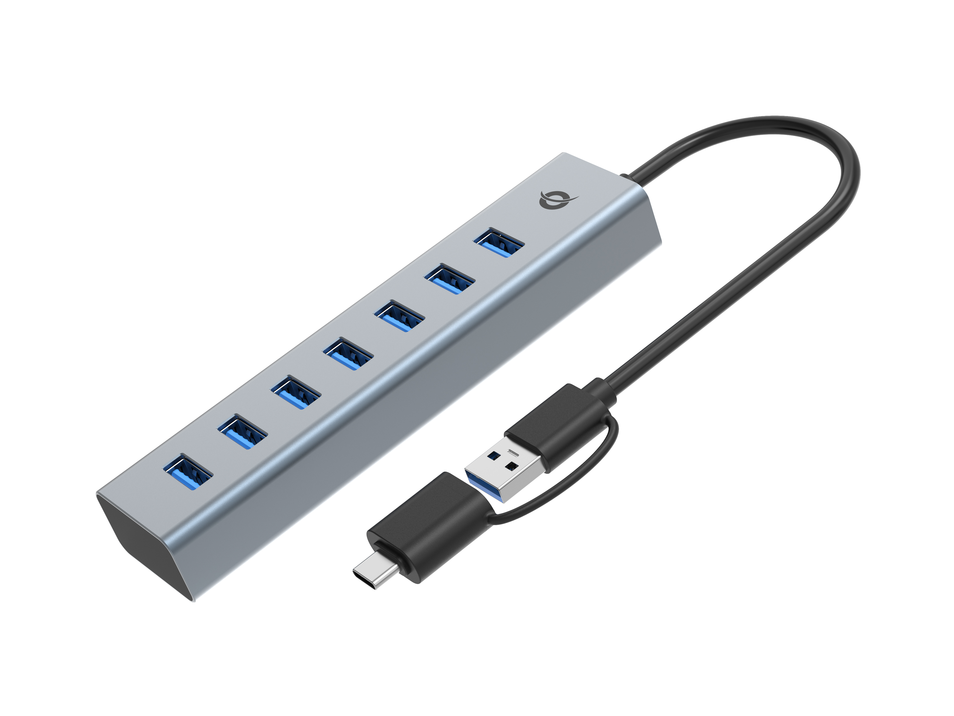 Conceptronic HUBBIES21G interface hub USB 3.2 Gen 1 (3.1 Gen 1) Type-A 5000 Mbit/s Grå