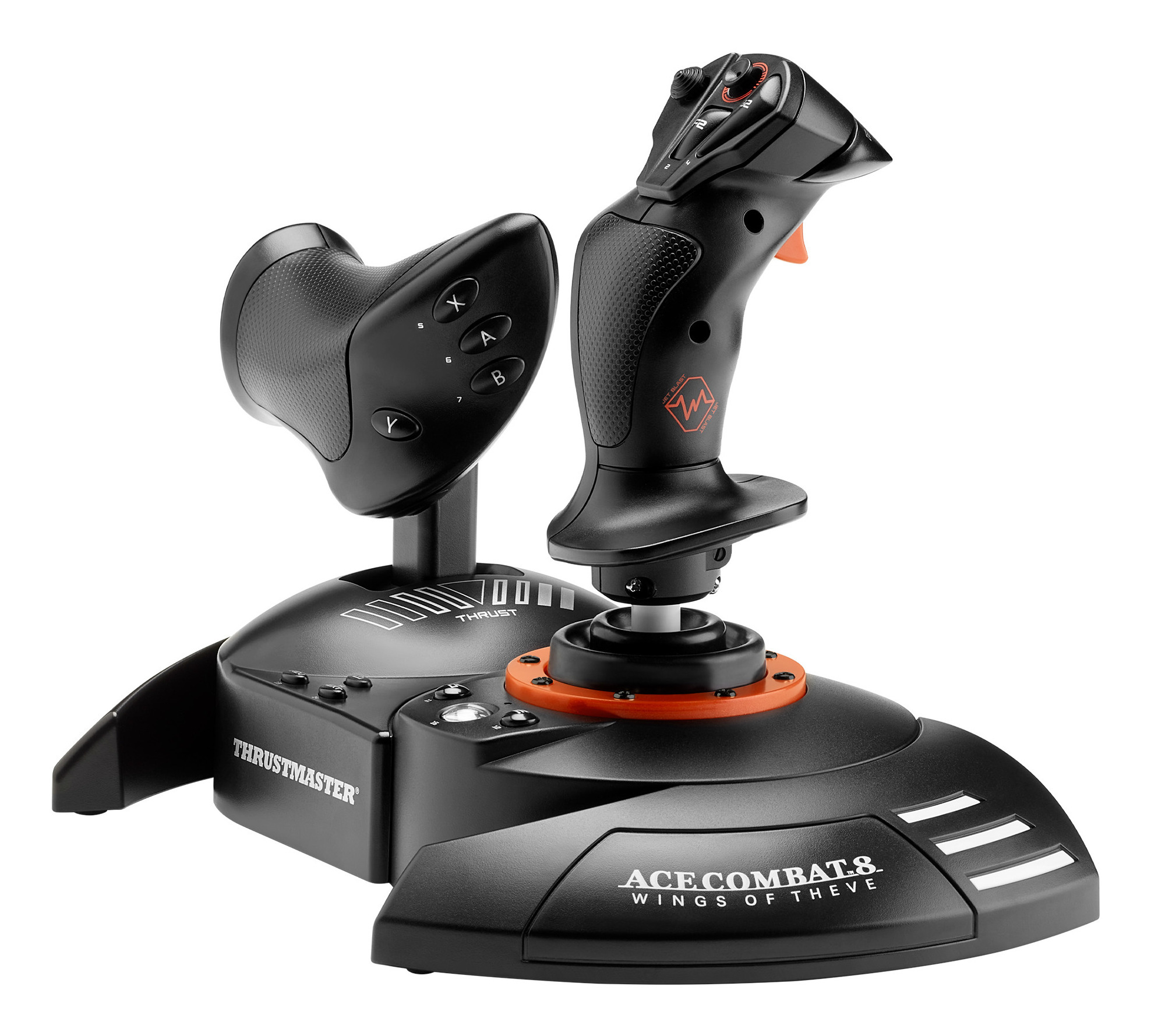 Thrustmaster T.FLIGHT HOTAS NEO ACE COMBAT 8 Wings of Theve Edition Sort, Orange USB Flysimulator Analog/digital PC, Xbox One, Xbox Series S, Xbox Series X