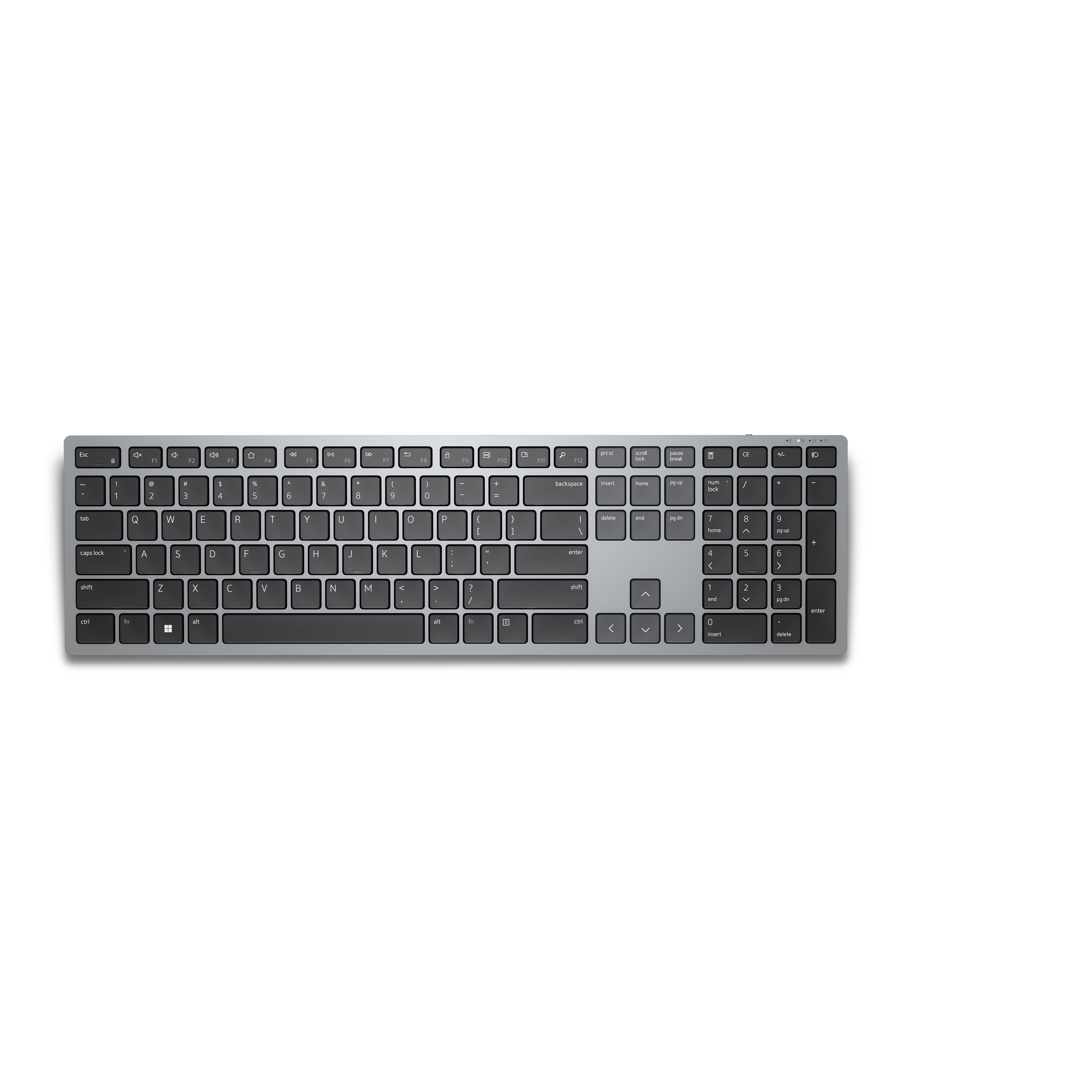 DELL KB700 tastatur Kontor Bluetooth QWERTY Nordisk Grå