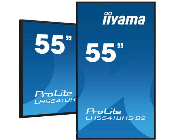 iiyama LH5541UHS-B2 skilte display Kiosk design 138,7 cm (54.6") LCD 500 cd/m² 4K Ultra HD Sort Indbygget processer 18/7