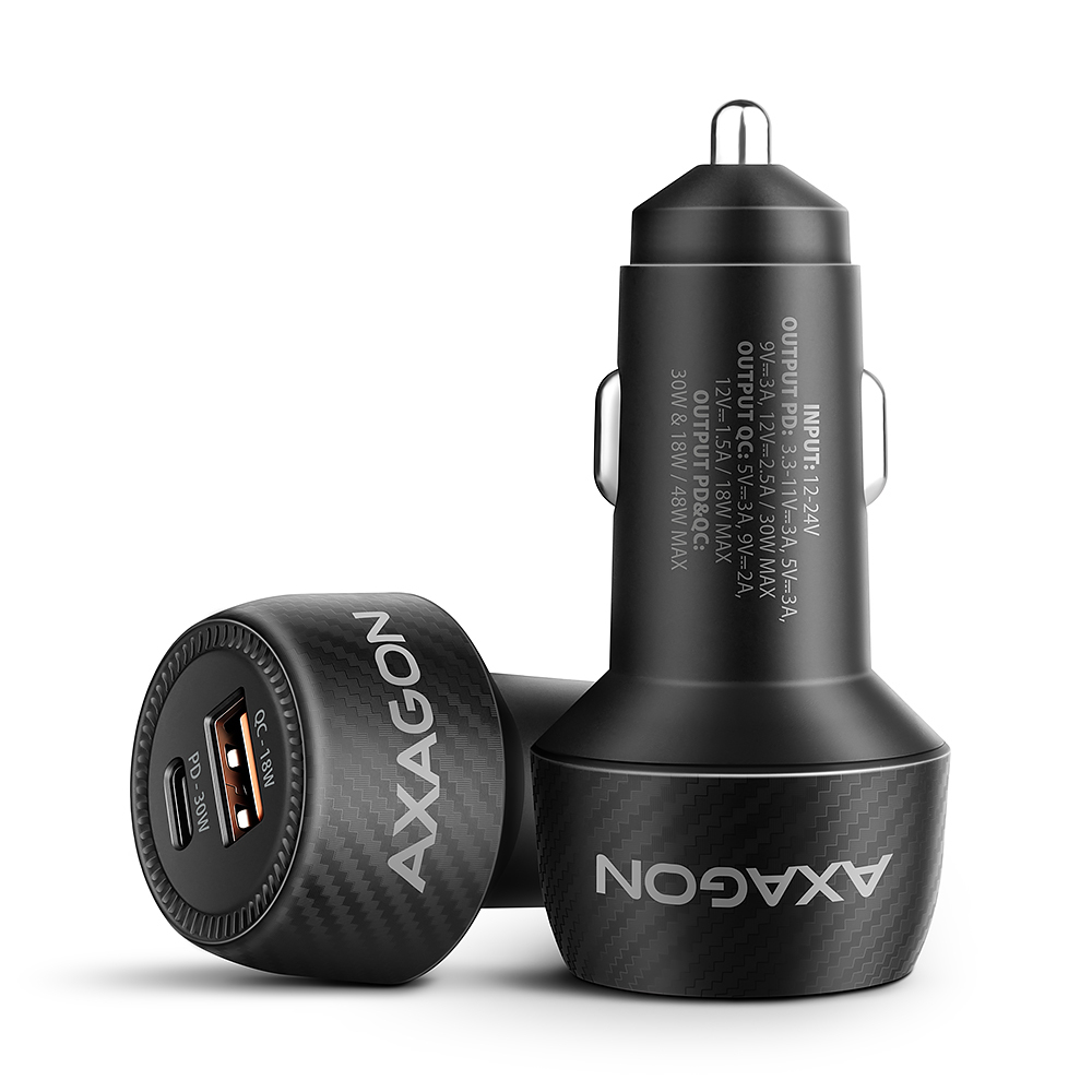 Axagon PWC-PQ48 oplader til mobil enhed Universel Sort Cigartænder Hurtig opladning Automatisk