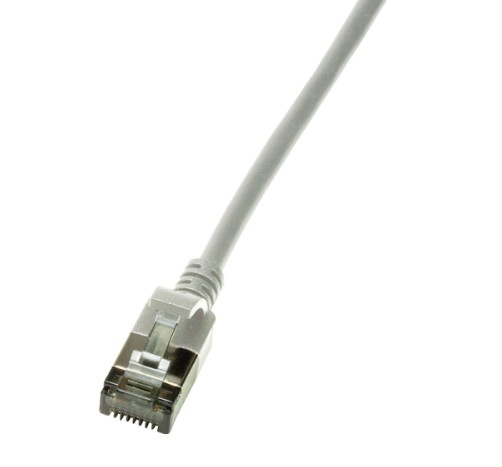 LogiLink Slim U/FTP netværkskabel Grå 0,5 m Cat6a U/FTP (STP)