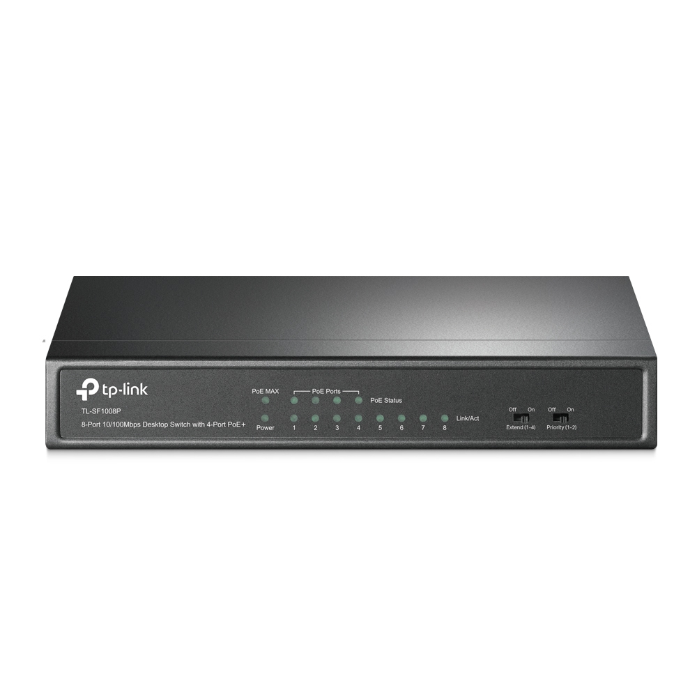 TP-Link TL-SF1008P Ikke administreret Fast Ethernet (10/100) Strøm over Ethernet (PoE) Sort