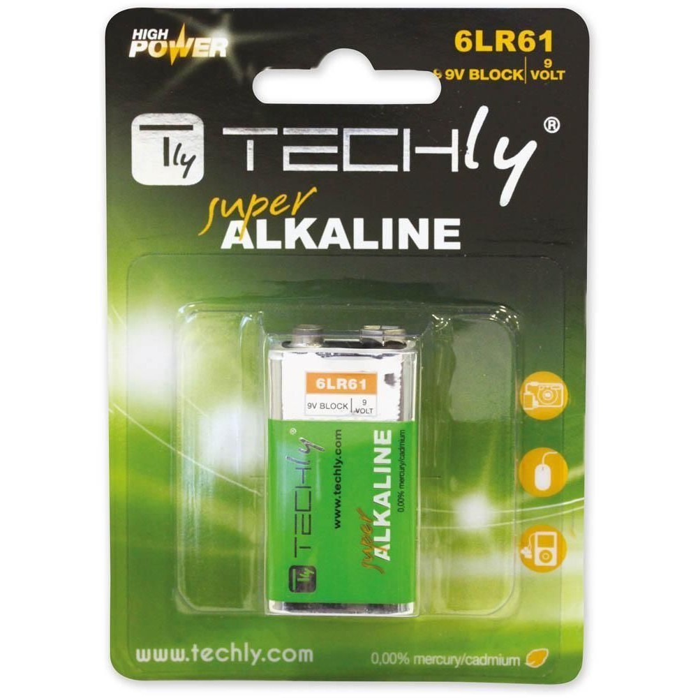 Techly 6LR61 9V Engangsbatteri Alkaline