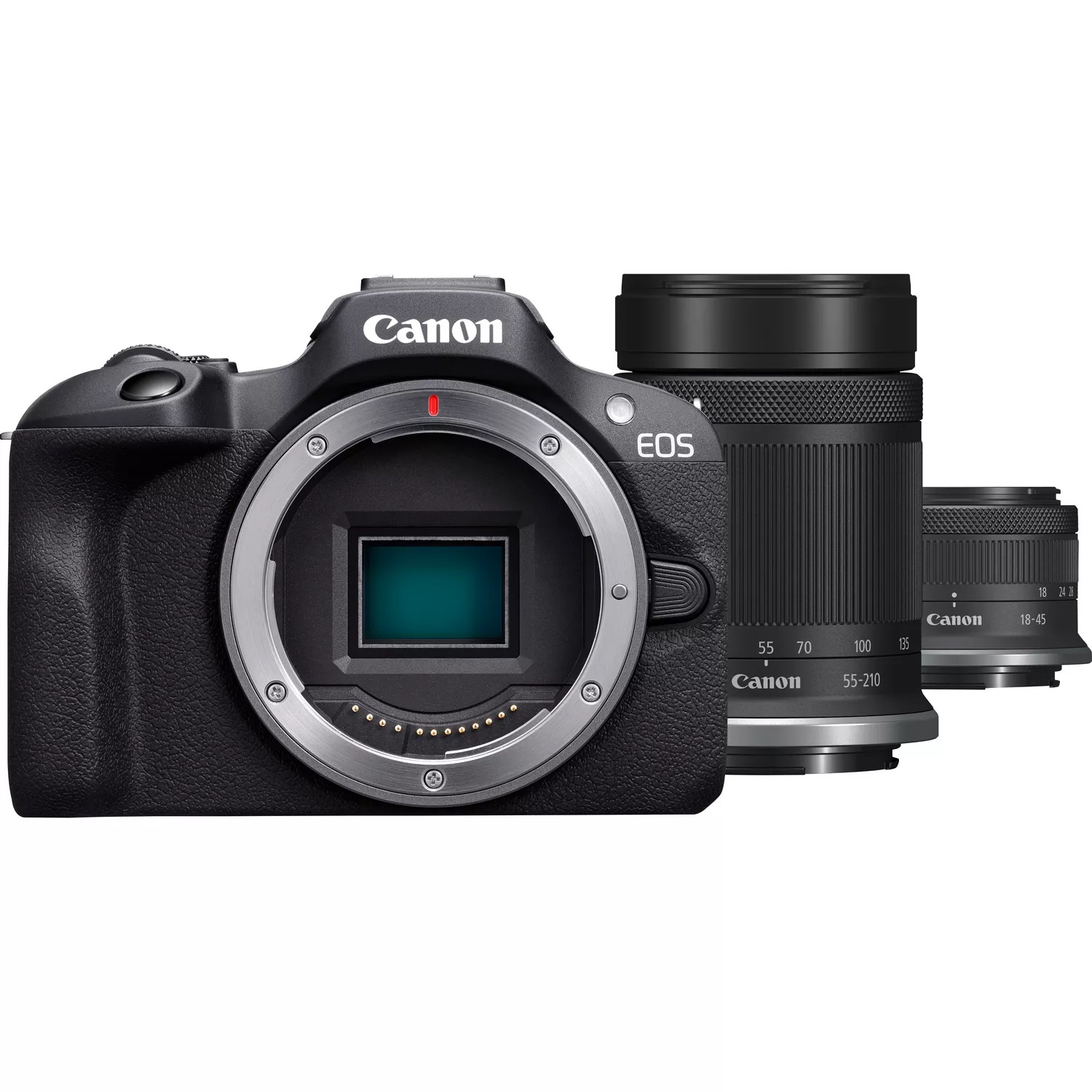 Canon EOS R100 + RF-S 18-45mm F4.5-6.3 IS STM + RF-S 55-200mm F5-7.1 IS STM Kit MILC 24,1 MP CMOS 6000 x 4000 pixel Sort