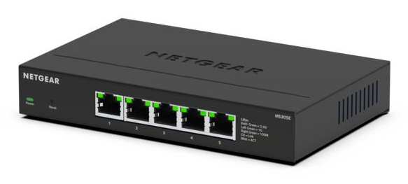 NETGEAR MS305E Ikke administreret 2.5G Ethernet (100/1000/2500) Sort