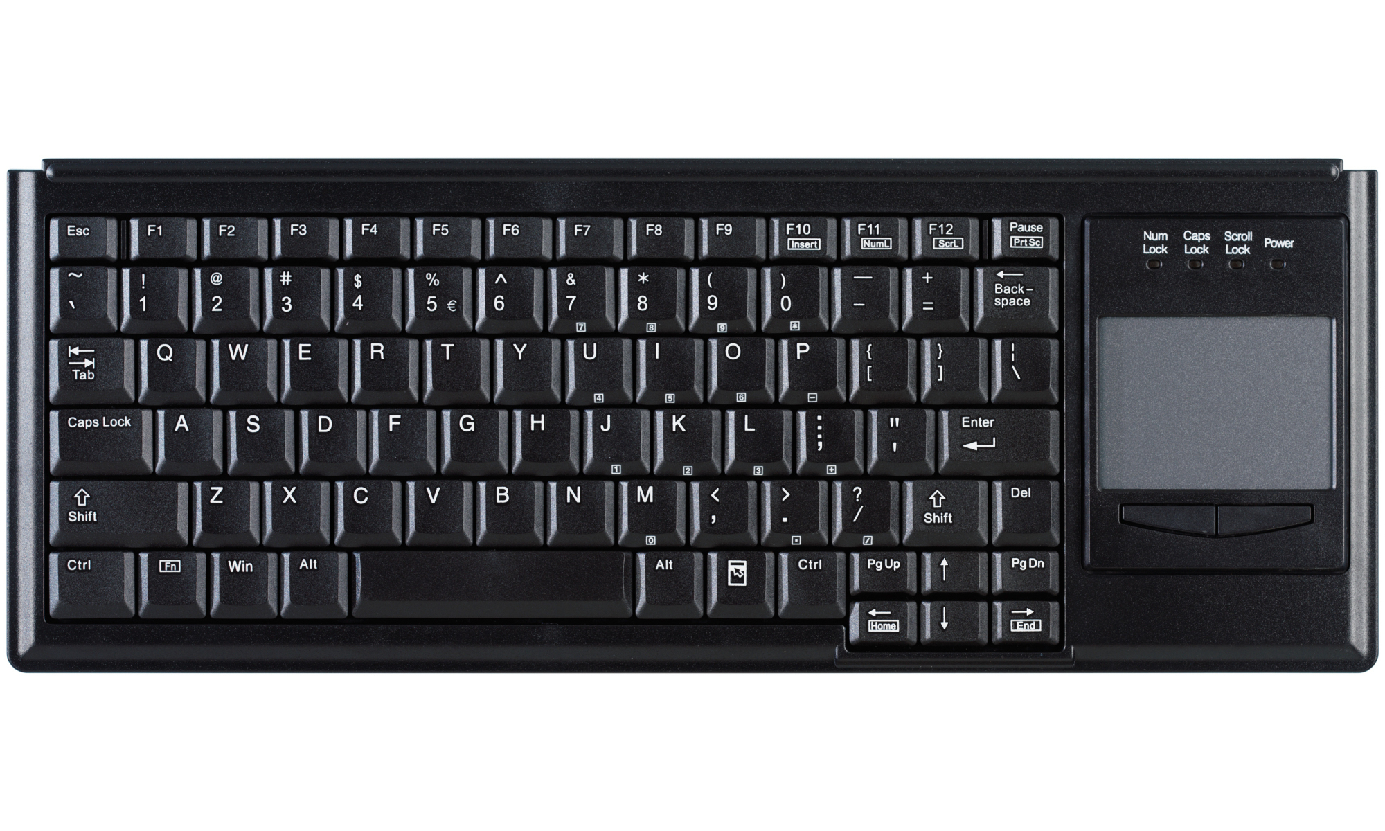 Contour Design Active Key AK-4400-GU tastatur USB QWERTZ Tysk Sort