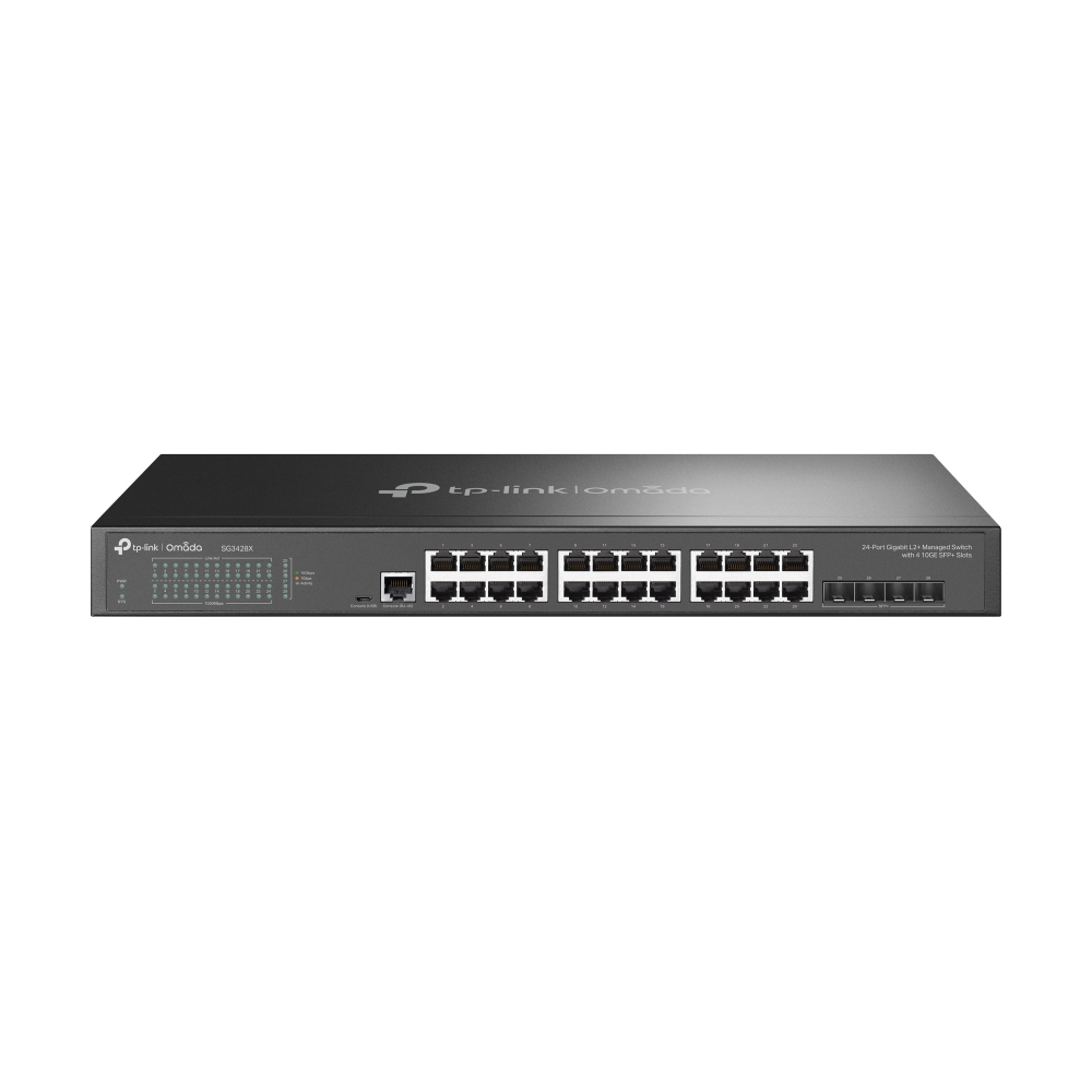 TP-Link Omada SG3428X netværksswitch Administreret L2+/L3 Gigabit Ethernet (10/100/1000) 1U Sort