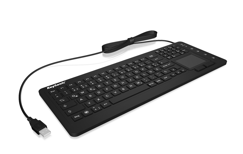 KeySonic KSK-6231 INEL (US) tastatur Industriel USB QWERTY US engelsk Sort