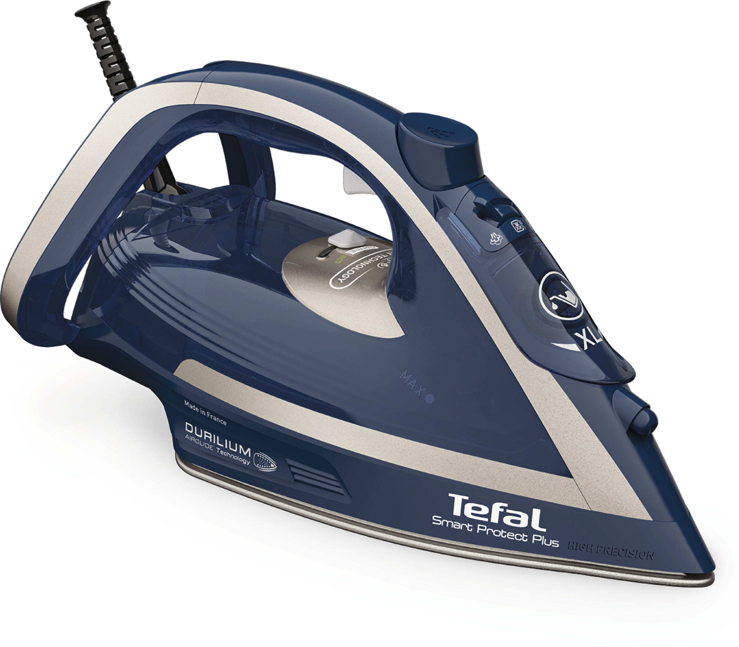 Tefal Smart Protect Plus FV6872 Tør & dampstrygejern Durilium Airglide-sålplade 2800 W Blå